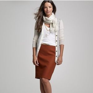 J. Crew Rust Brown Pencil Skirt
